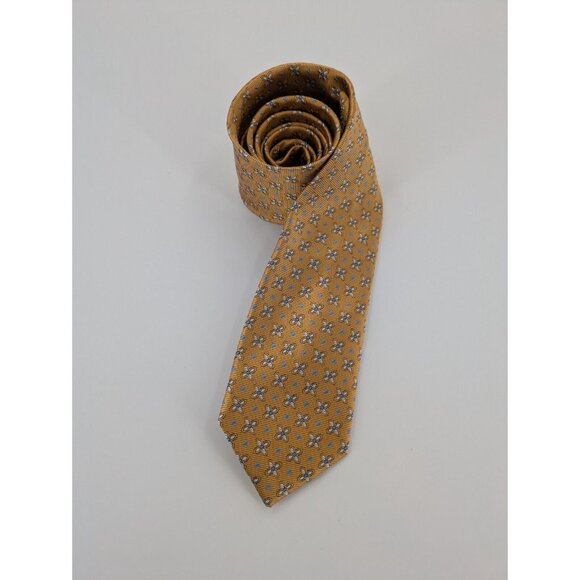 NWT JOS A. BANK Yellow Floral‎ Neck Tie 100% SILK HERITAGE COLLECTION - Picture 1 of 10